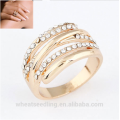 Fashion luxuty alloy gold plated ring for women